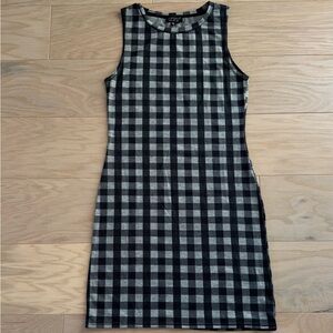 Top Shop women’s Gingham plaid Midi Dress size 6